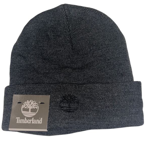 Timberland Heathered Knit Cuff Hat  TH340089 100% Acrylic - OSFM  -Charcoal - Picture 1 of 9